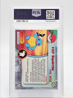 SQUIRTLE 2000 TOPPS CHROME POKEMON TV ANIMATION EDITION #07 PSA 8 Q2371 - Image 2