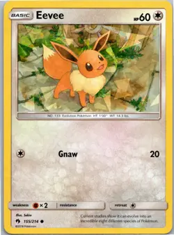 Eevee - (Let's Play, Eevee!) (Cracked Ice Holo) Holo 155/214 Pokemon Card NM - Image 1