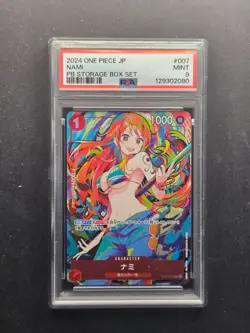 PSA 9 MINT One Piece 2024 Nami ST01-007 PB Storage Box Set Promo Japanese - Image 1