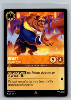 Beast - Gracious Prince 4/204 Disney Lorcana Fabled Rare NM - Image 1