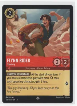 Disney Lorcana Ursula's Return Flynn Rider 106/204 Super Rare NON-FOIL - Image 1