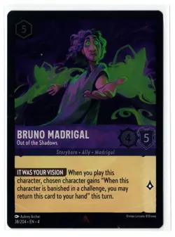 Disney Lorcana Ursula's Return Bruno Madrigal 38/204 Rare Cold Foil - Image 1