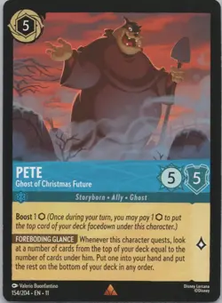 Disney Lorcana Winterspell (11) #154/204 Pete - Ghost of Christmas Future - Image 1