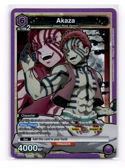 Union Arena TCG Demon Slayer Akaza UA05BT/KMY-1-052 SR Holo NM - Image 1