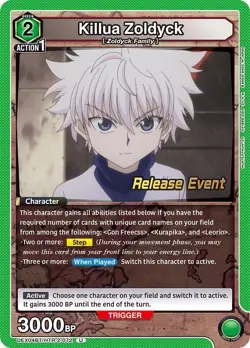 Killua Zoldyck Release - UEPR/HTR-2-072 NM - Union Arena - Image 1
