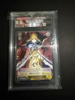 Weiss Schwarz Fate stay night Zero Saber Top Class FZ/S17-103 TD SP Signed FOIL - Image 1