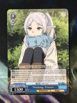Weiss Schwarz Frieren SFN/S108-E085U U Thinking Frieren Trading Card NM - Image 1