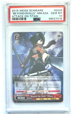 Beyond the Walls Mikasa - Double Rare - Attack on Titan - PSA 10 Weiss Schwarz - Image 1