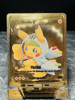 Pikachu V 060/080 Gold Display Card Pokemon TCG - Image 1
