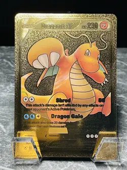 Dragonite V Gold Display Card Pokemon TCG - Image 1