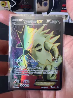 Pokemon TCG Tyranitar-EX Holo Full Art Ultra Rare Card Ancient Origins 91/98 - Image 1