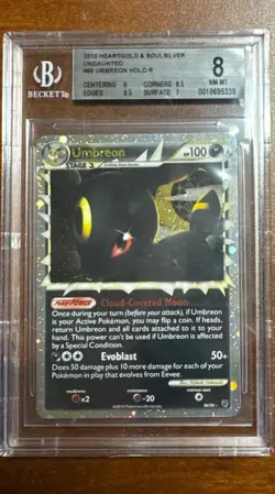 Pokemon Umbreon Prime Undaunted Holo Ultra Rare Card 2010 86/90 Beckett 8 - Image 1