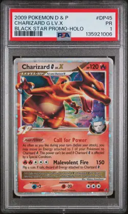 PSA 1 Charizard G Lv.X 2009 Diamond & Pearl Black Star Promo DP45 Pokemon Card - Image 1