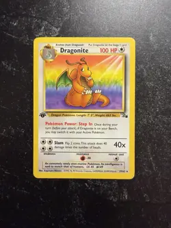 1st Edition Dargonite Fossil Set 19/62 Non-Holo Rare WOTC Pokemon Card 1999 - Image 1