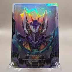 Bandai Gundam War TCG Resource P-025 EST-RM03 Holo Card Stock Collector Card - Image 1