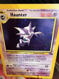 Haunter Holo 6/62 Fossil Set WOTC Pokemon Card LP-MP Vintage - Image 2