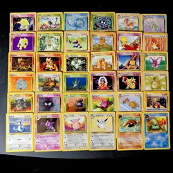 WoTC Pokemon Card Lot x36 Base Set/Jungle/Fossil - Lp/Mp - Vintage 1999 w/Rares - Image 1
