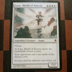 Mtg Iona, Shield of Emeria NM Zendikar Magic Angel Card Mythic Rare - Image 1