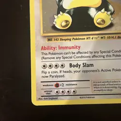 Snorlax XY179 XY Black Star Promo Holo Rare Pokemon Card LP - Image 3