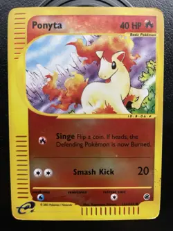Pokemon TCG Ponyta 126/165 Reverse Holo Expedition Base Set Common (LP) - Image 1