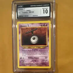 Pokemon TCG Unown T Neo Destiny 88/105 Regular CGC 10 Basic Card Stock 2002 - Image 1