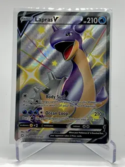 Lapras V SV110/SV122 Pokemon Shiny Holo Rare Shining Fates: Shiny Vault Card NM - Image 2