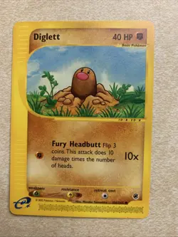 Pokemon TCG Expedition 106/165 Diglett Card E-reader Series 2002 WOTC - Image 1