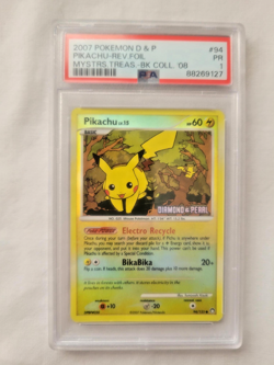 PSA 1 Pokemon Rev Holo STAMPED Pikachu Burger King Promo (DIAMOND & PERAL) PR - Image 3