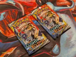 Pokemon Trading Card Game Sun & Moon Cosmic Eclipse Booster Pack 2 Packs 820650805899 - Image 2