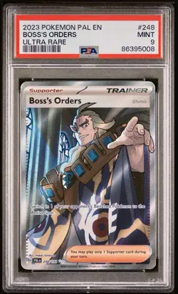 2023 POKEMON PAL EN-PALDEA EVOLVED ULTRA RARE #248 BOSS'S ORDERS PSA 9 MINT - Image 1