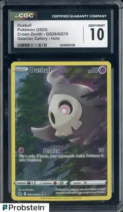2023 Pokemon Crown Zenith #GG28/GG70 Duskull Galarian Gallery Holo CGC 10 - Image 1