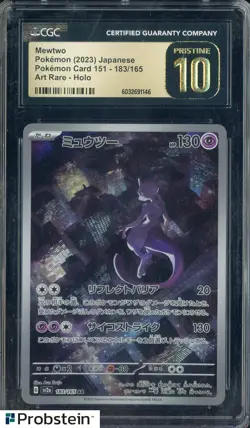 2023 Pokemon Japanese Pokemon Card 183/165 Mewtwo Art Rare Holo CGC 10 - Image 1