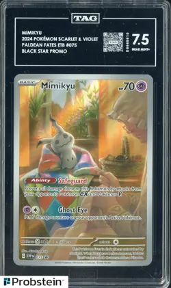 2024 Pokemon Scarlet & Violet Black Star Promo Paldean Fates ETB Mimikyu TAG 7.5 - Image 1