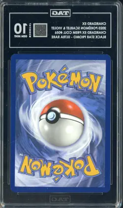 2023 Pokemon Scarlet & Violet Black Star Promo Charizard Ex Ultra Rare TAG 10 - Image 2
