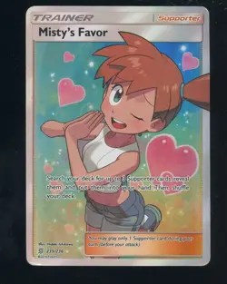 Misty's Favor (Full Art) 235/236 Sm-Unified Minds Holo Pokemon TCG - Image 1