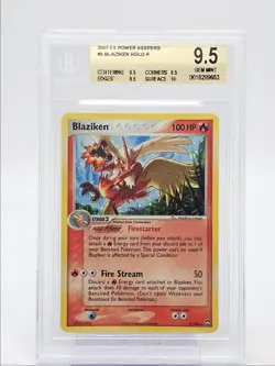 BLAZIKEN 2007 POKEMON XY POWER KEEPERS HOLO RARE GEM 5/108 BGS 9.5 Q2371 - Image 1