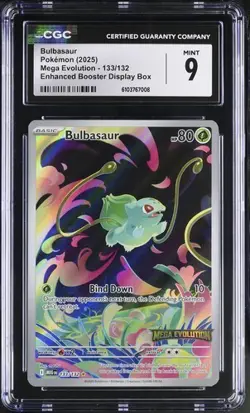 Bulbasaur *CGC 9* Illustration Rare *Mega Evolution Stamp* #133 *2025* Pokemon - Image 1