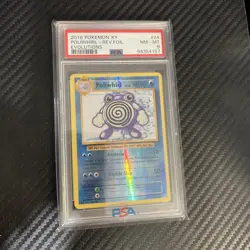 Poliwhirl 2016 XY Evolutions Reverse Holo Foil Pokemon Card #24/108 PSA 8 - Image 1