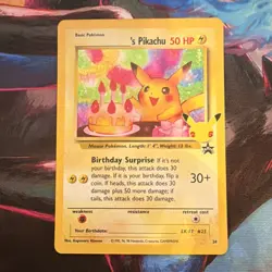 Pokemon TCG Birthday Pikachu Promo Holo 24/53 English - Image 1