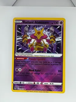 2022 Pokemon Silver Tempest Radiant Alakazam 059/195 NM - Image 1
