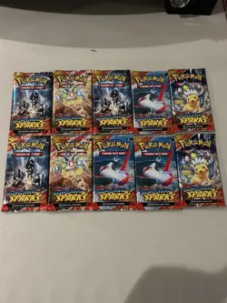 pokemon surging sparks booster pack Lot x10 Packs - Image 1