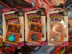 3 Packs Fusion Strike Tepig Blister Pokemon TCG Sword and Shield Blister Packs - Image 1
