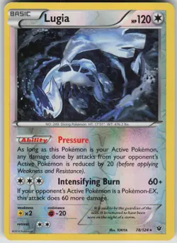 Pokemon TCG Lugia Rare Reverse Holo XY - Fates Collide 78/124 - Image 1
