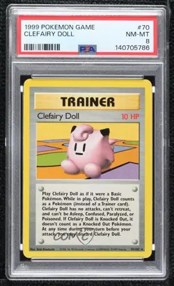Clefairy Doll Pokemon Base Set PSA 8 1999 - Image 1