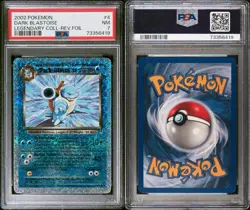 2002 POKEMON LEGENDARY COLLECTION #4 DARK BLASTOISE-REVERSE FOIL PSA 7 - Image 1