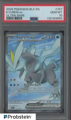 2025 Pokemon BLK EN Ultra Rare #157 Kyurem Ex PSA 10 GEM MINT - Image 1