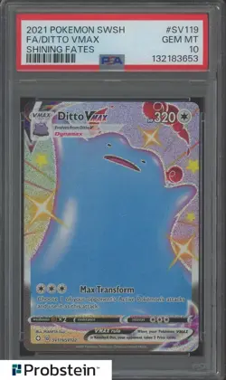 2021 Pokemon SWSH Shining Fates #SV119 FA Ditto VMAX PSA 10 GEM MINT - Image 1