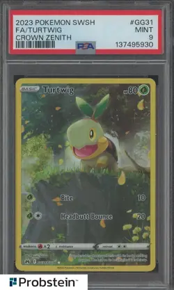 2023 Pokemon SWSH Crown Zenith #GG31 Turtwig FA PSA 9 MINT - Image 1