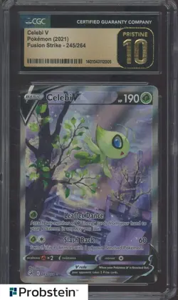 2021 Pokemon Fusion Strike #245/264 Celebi V CGC 10 PRISTINE - Image 1
