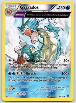Gyarados 21/98 (NM) - XY Ancient Origins - Reverse Holo Pokemon TCG - Image 1
